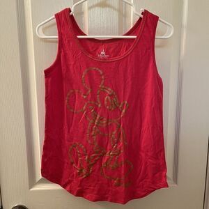 Disney Parks Pink and Gold Mickey Mouse Tank Top Disneyland Women's Size XS NWT